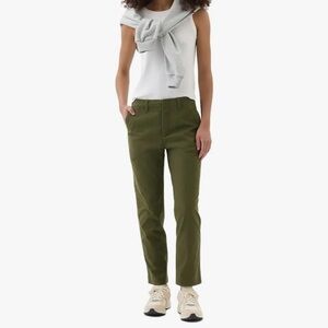 GAP V Downtown Straight Up Khaki Pants Army Green 12 Tall